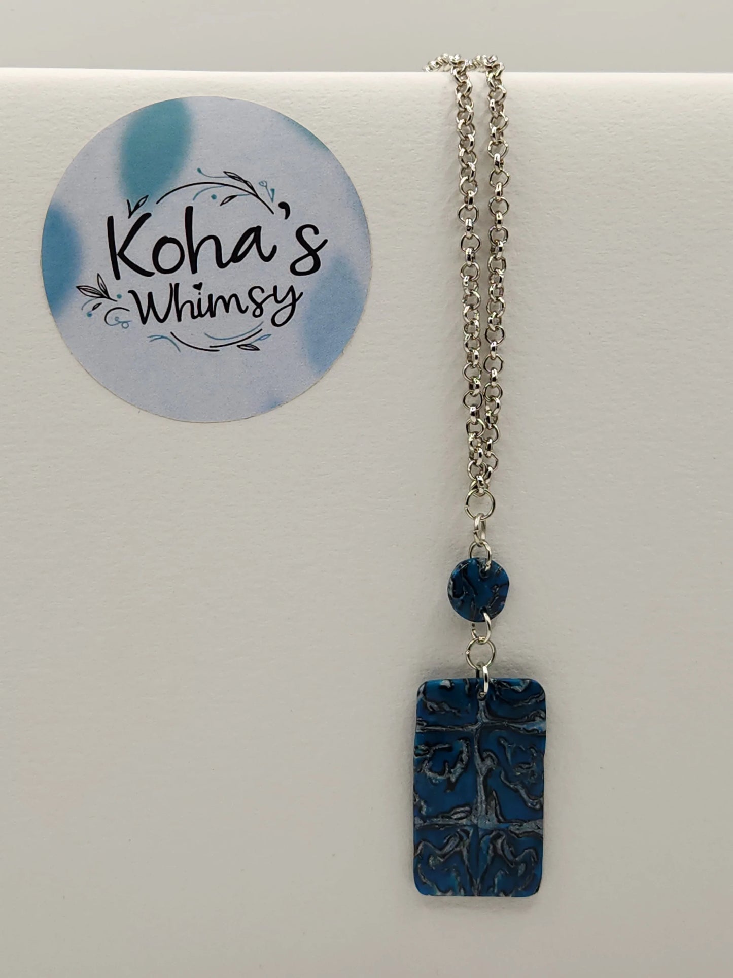 Handmade polymer clay Jewellery Set - Kingfisher Swirl Jewellery Set
