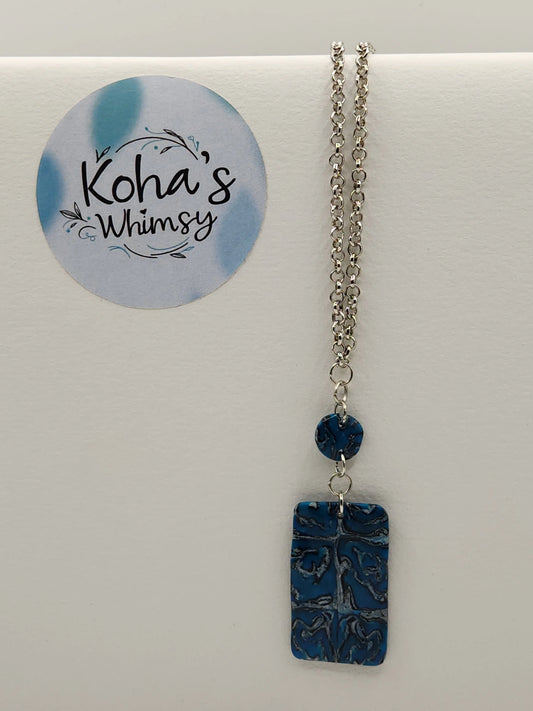Handmade polymer clay Jewellery Set - Kingfisher Swirl Jewellery Set