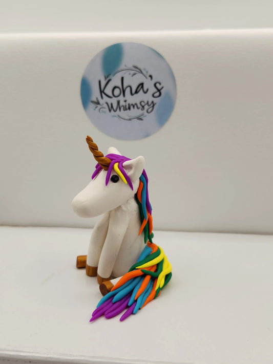 Handmade polymer clay - Gally the Unicorn