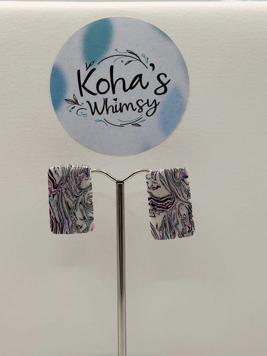 Handmade polymer clay Jewellery Set - Pale Chaos Jewellery Set