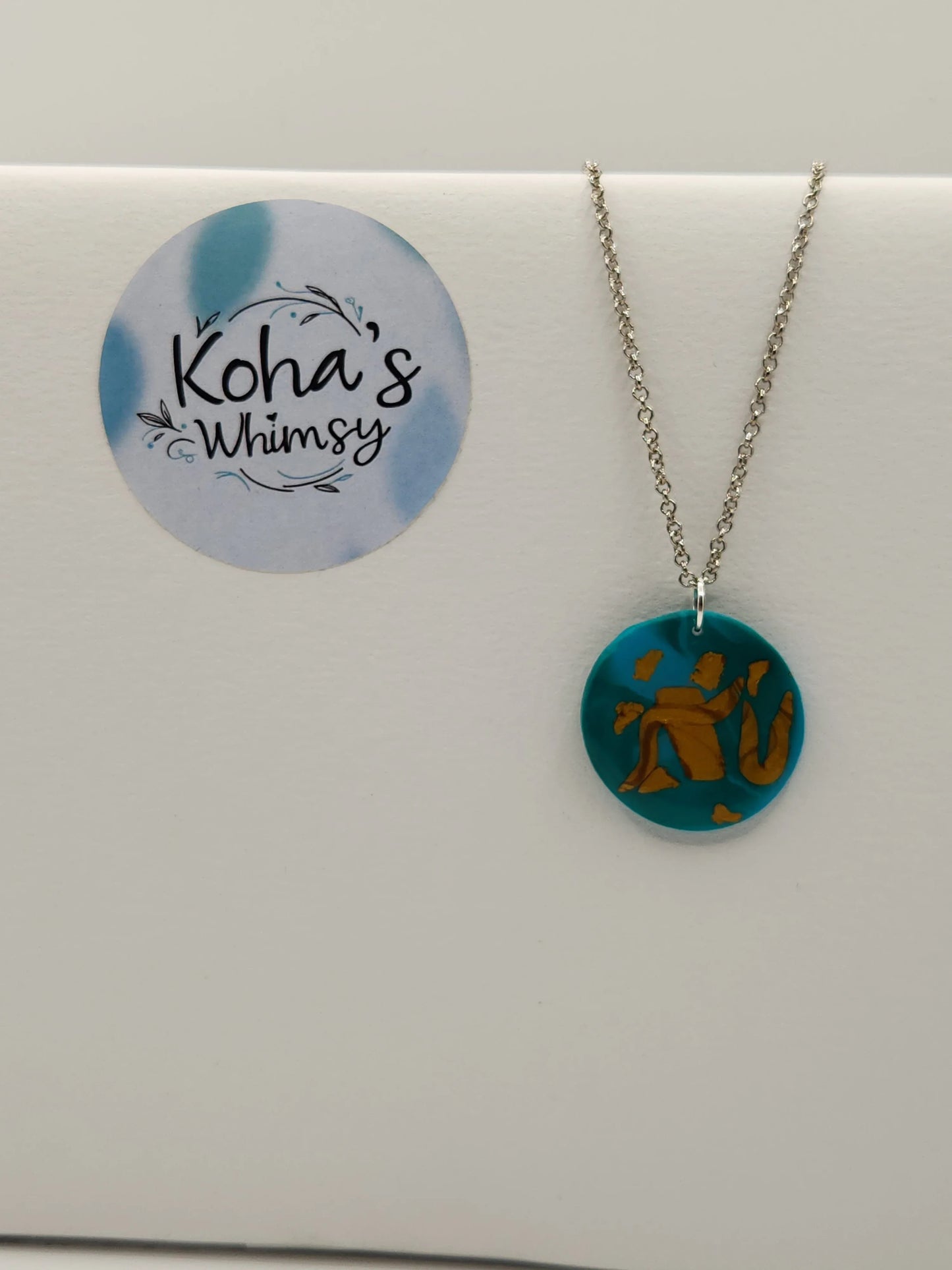 Handmade polymer clay Jewellery Set - Golden Inlay Jewellery Set