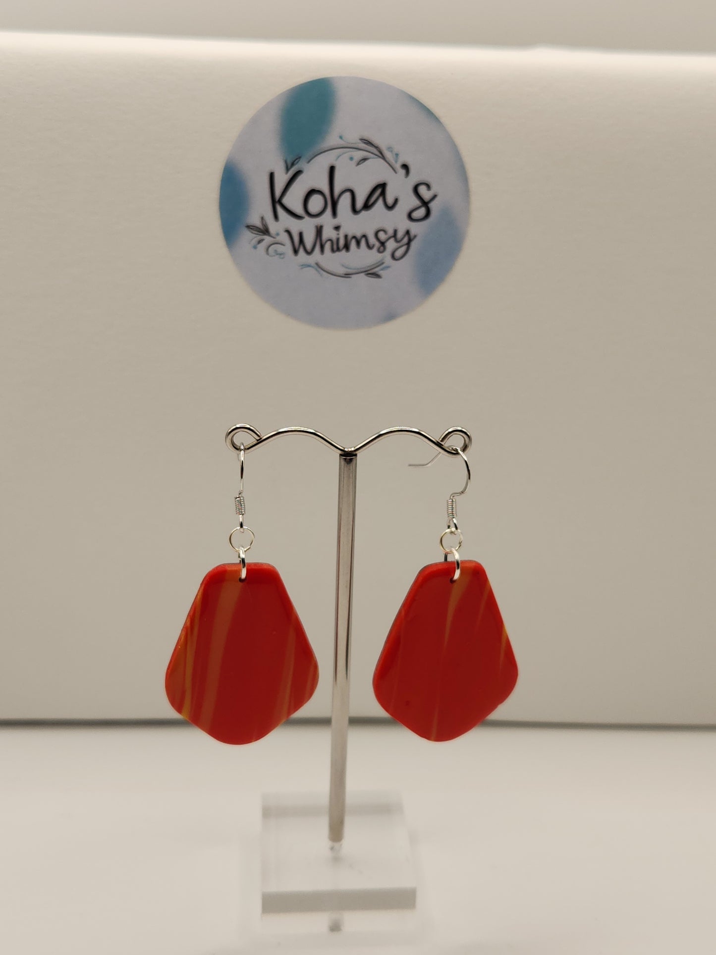 Ruby Sunrise Large Drop Dangle Earrings