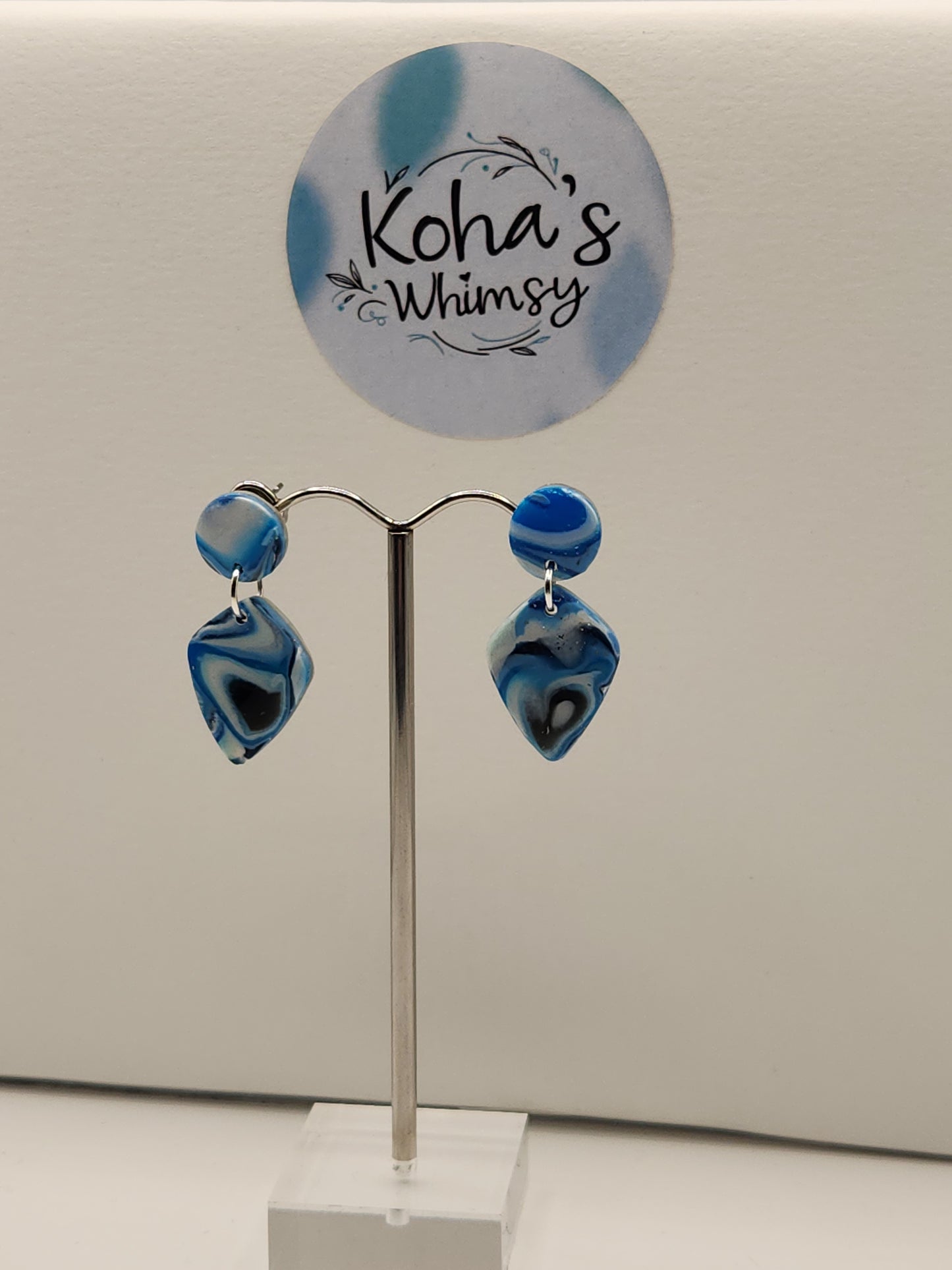 Shore Pool Small Drop Diamond Stud Earrings