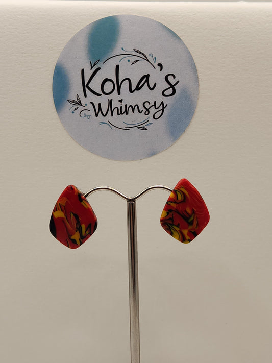 Dreamtime Jewellery Set - Diamond Studs & Cascading Rectangles Necklace