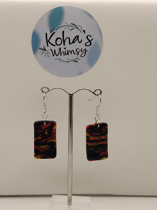 Dreamtime Jewellery Set - Rectangle Earrings & Circle Pendant