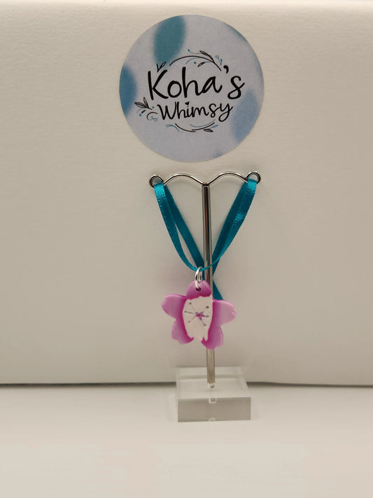 Handmade polymer clay Pendant - Cherry Blossom Pendant