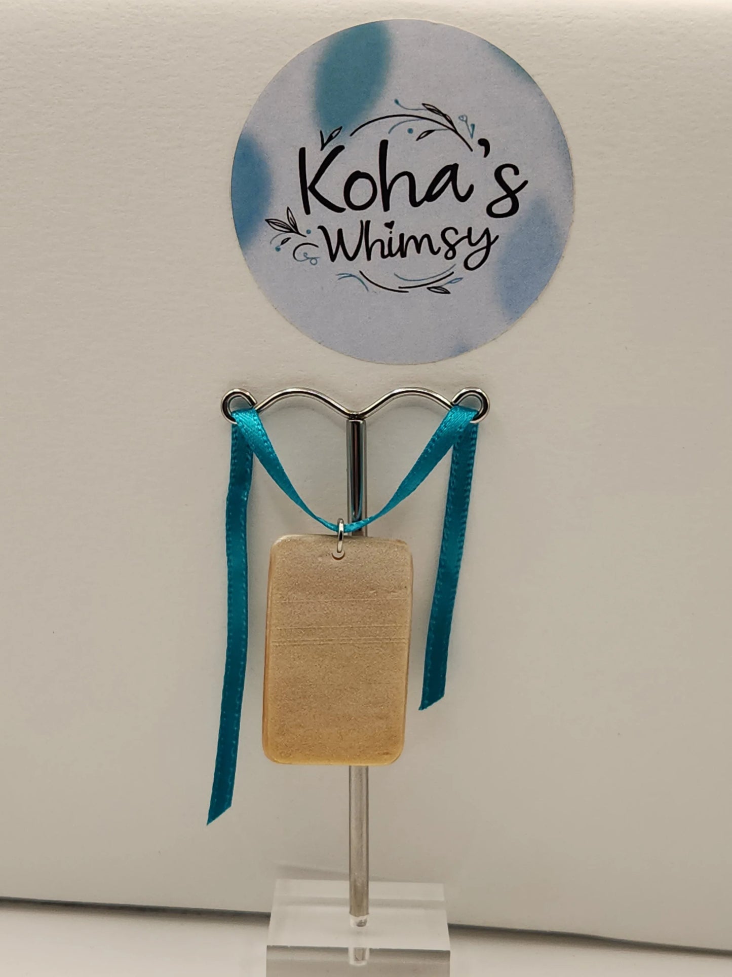 Handmade polymer clay Pendant - Golden Light Pendant
