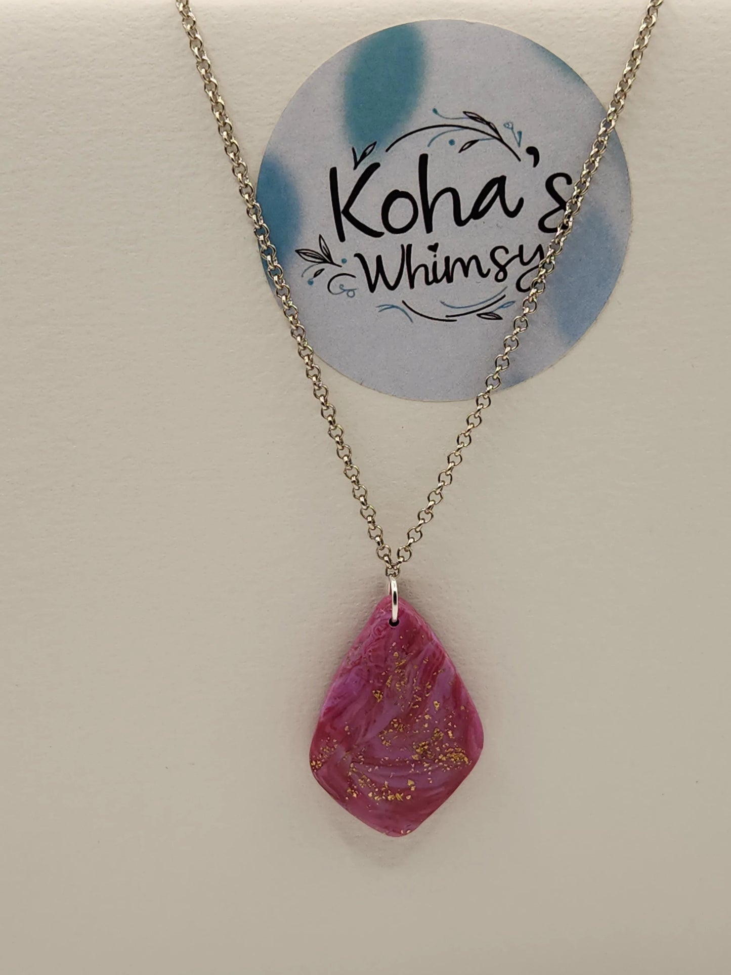 Handmade polymer clay Jewellery Set - Golden Mauve Jewellery Set