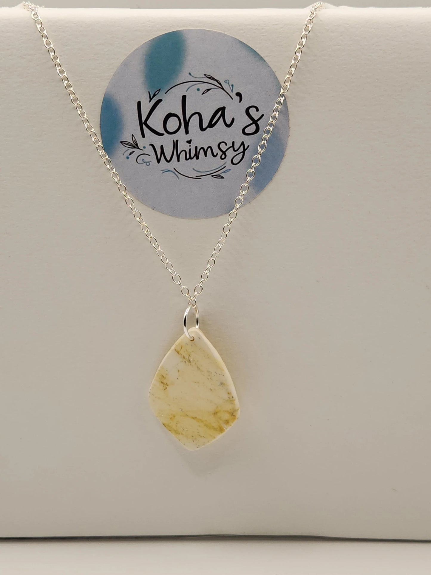 Handmade polymer clay Jewellery Set - Lemon Howlite Jewellery Set