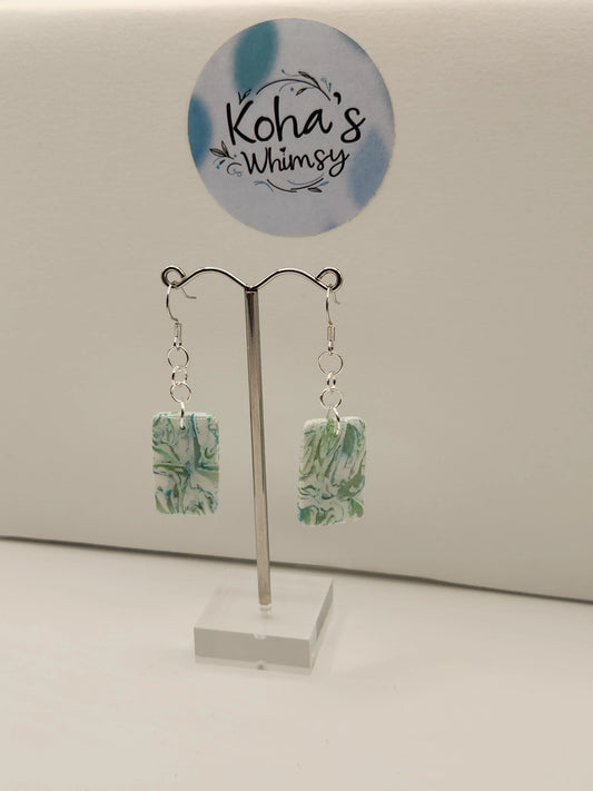 Handmade polymer clay Jewellery Set - Aqua Howlite Jewellery Set