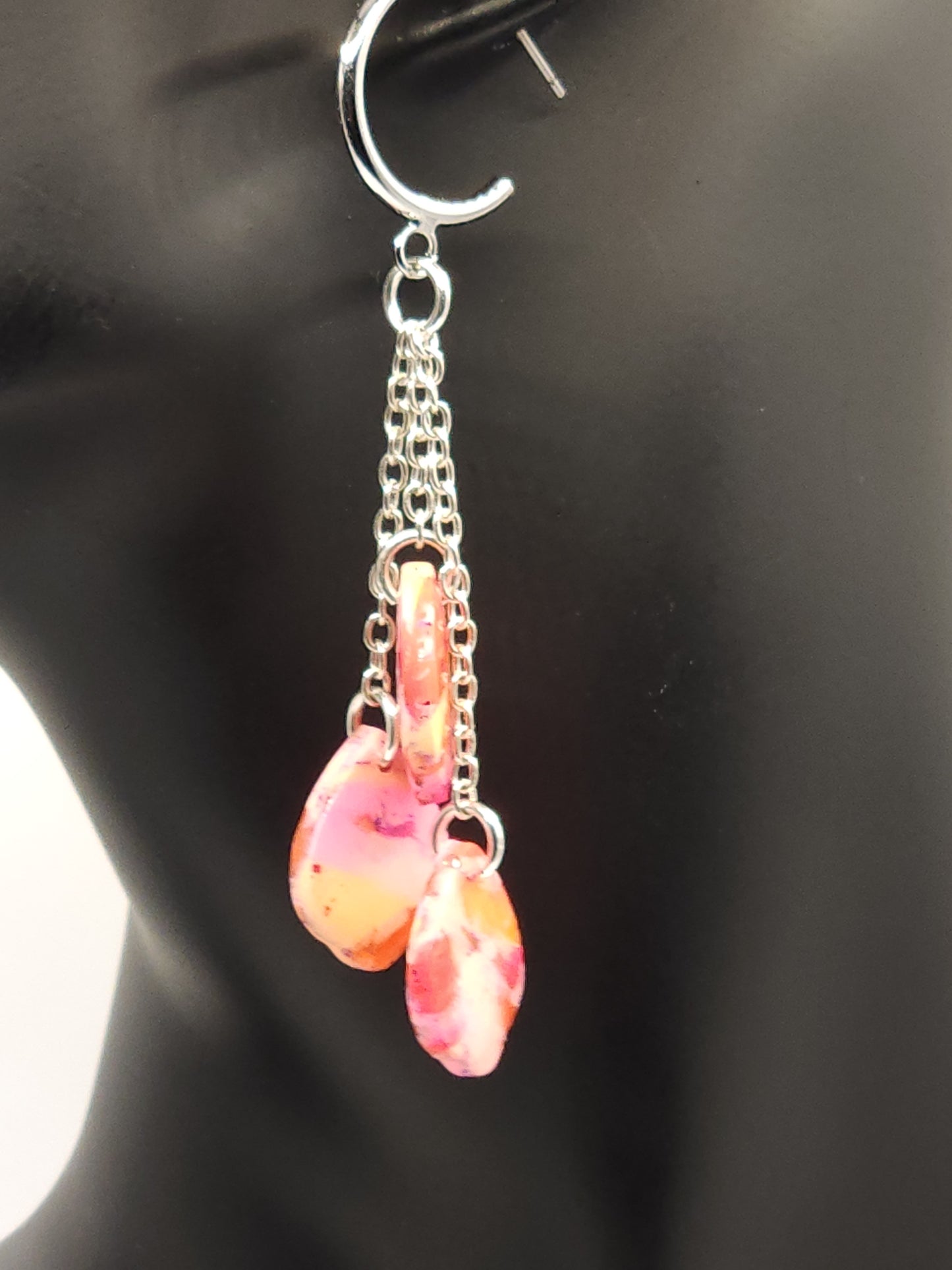 Peach Revival Triple Petal Earrings