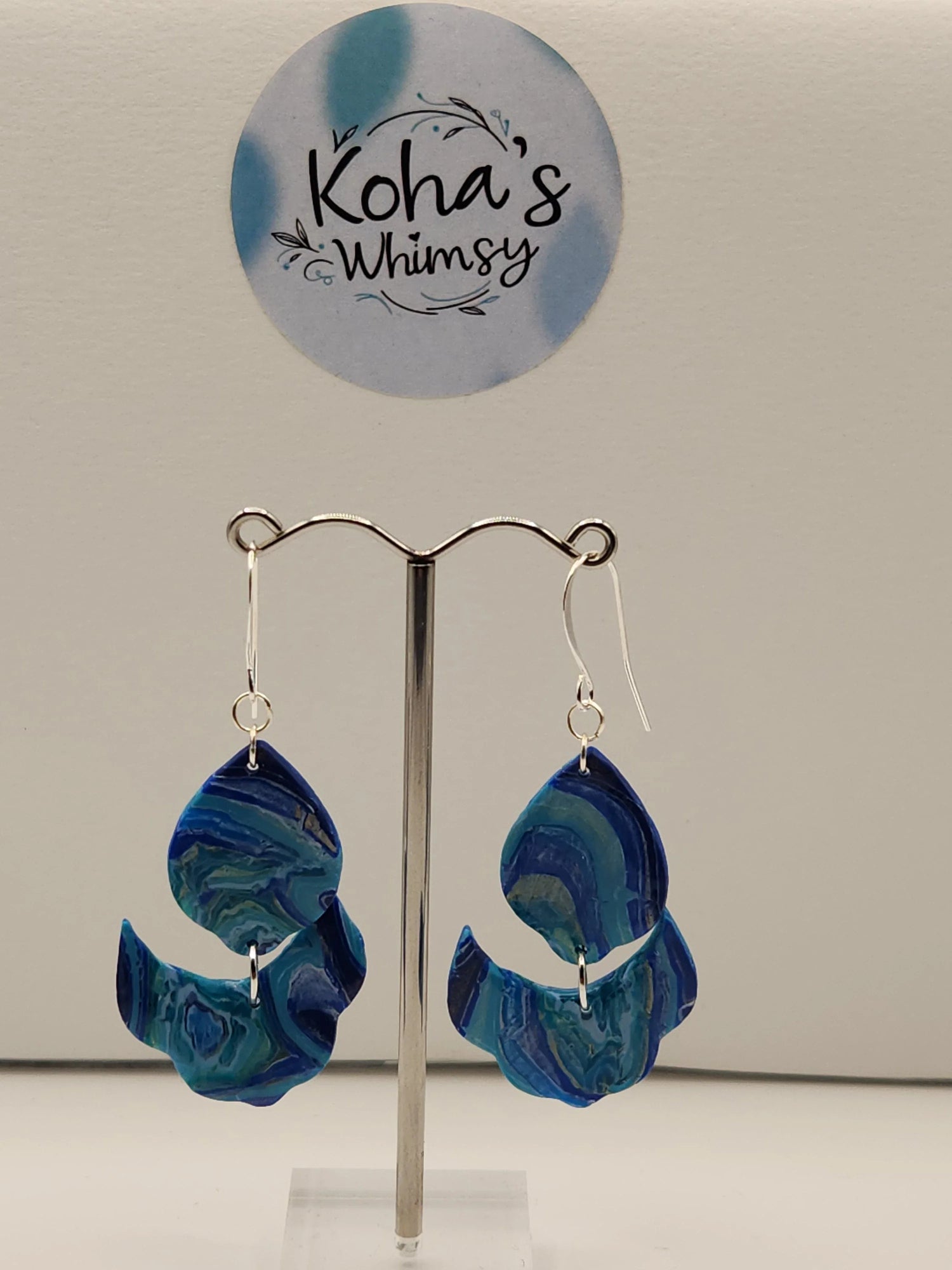 Blue Agate Earrings