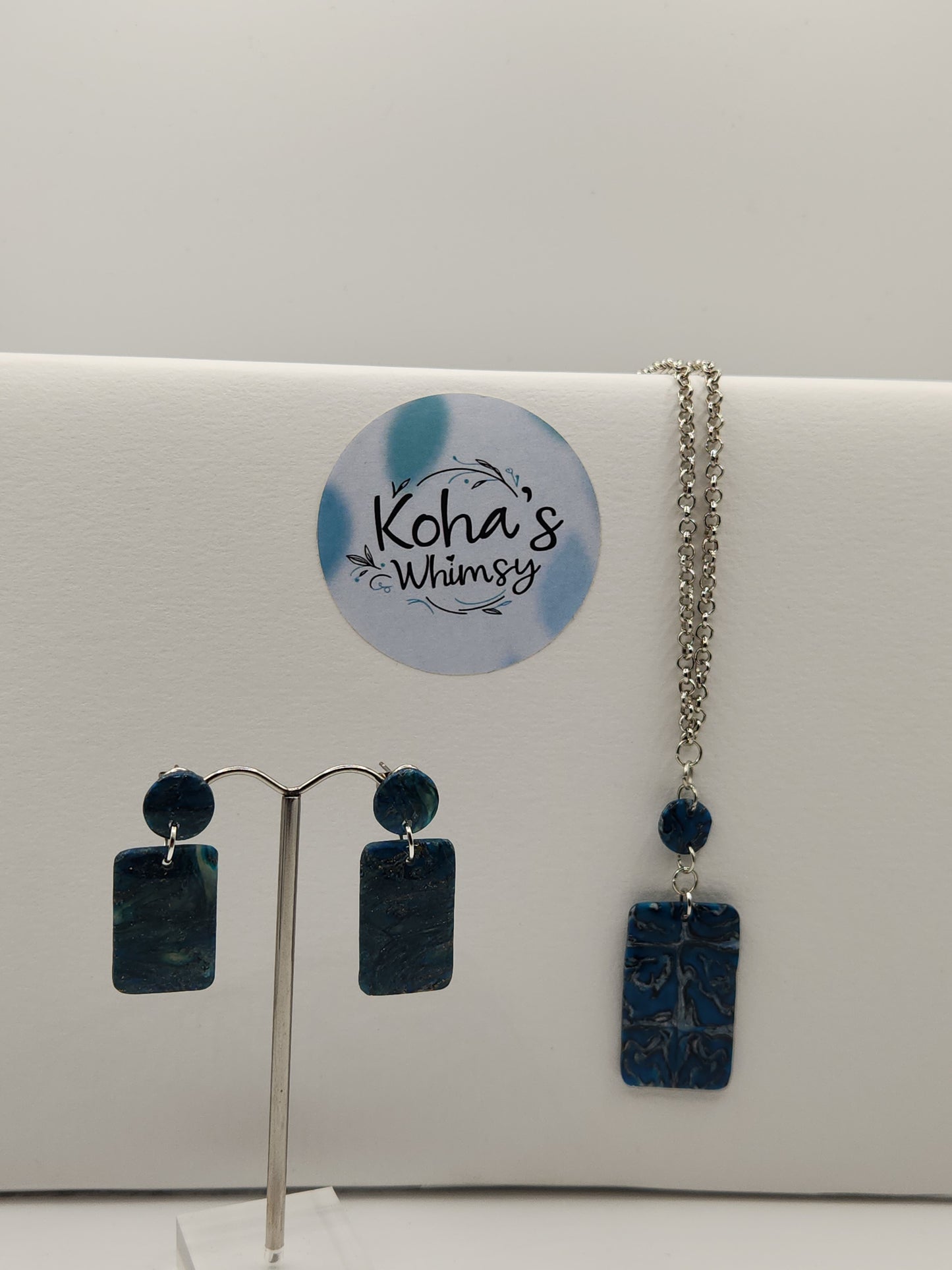 Kingfisher Swirl Jewellery Set