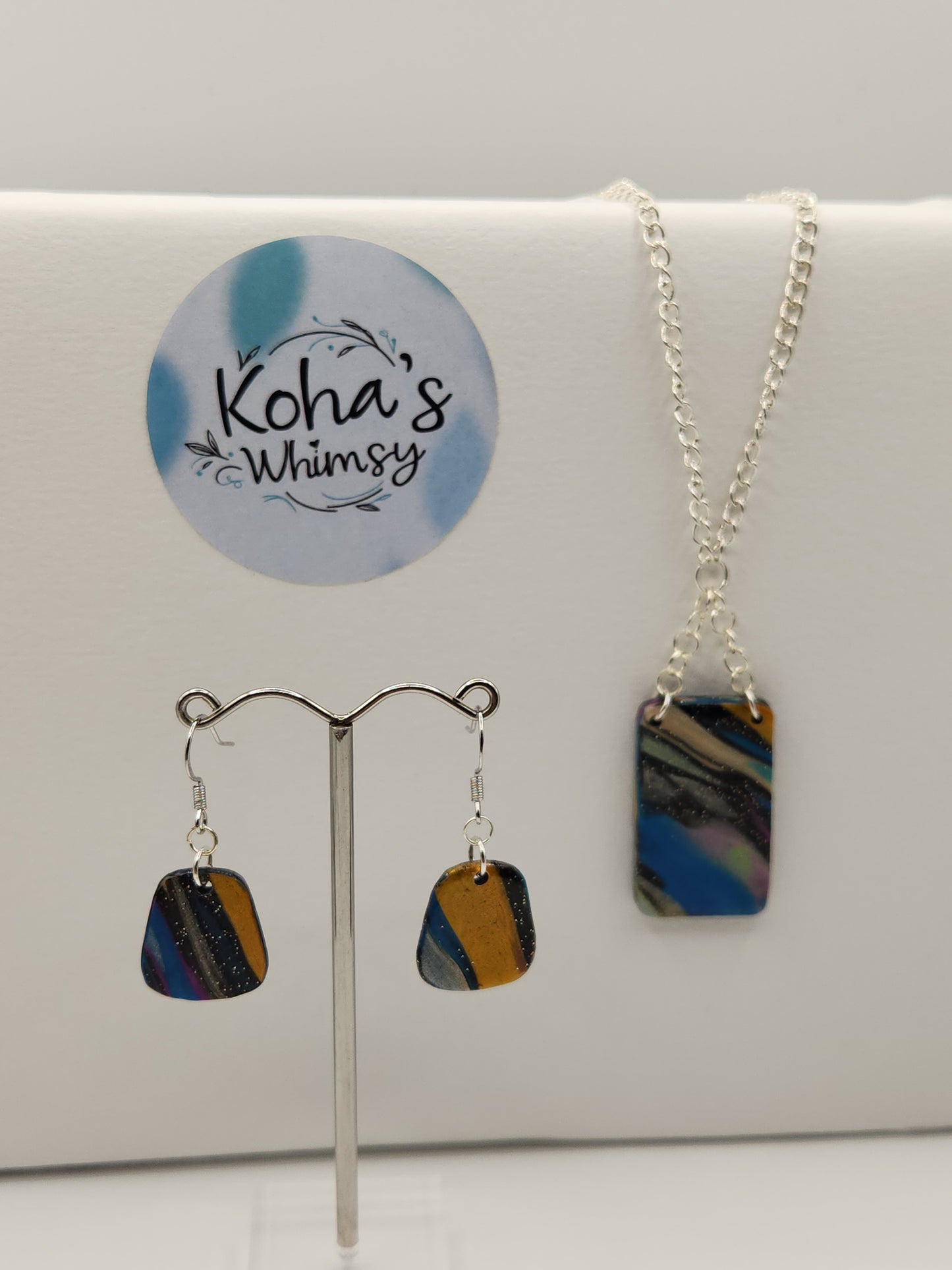 Dark Marble Jewellery Set