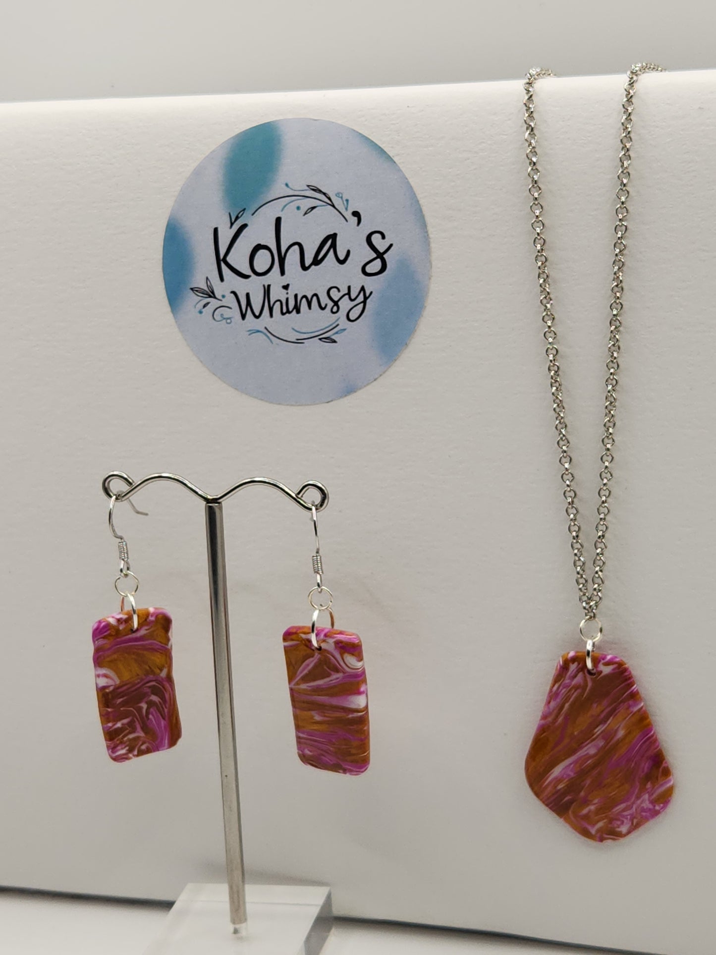 Golden Fuchsia Jewellery Set