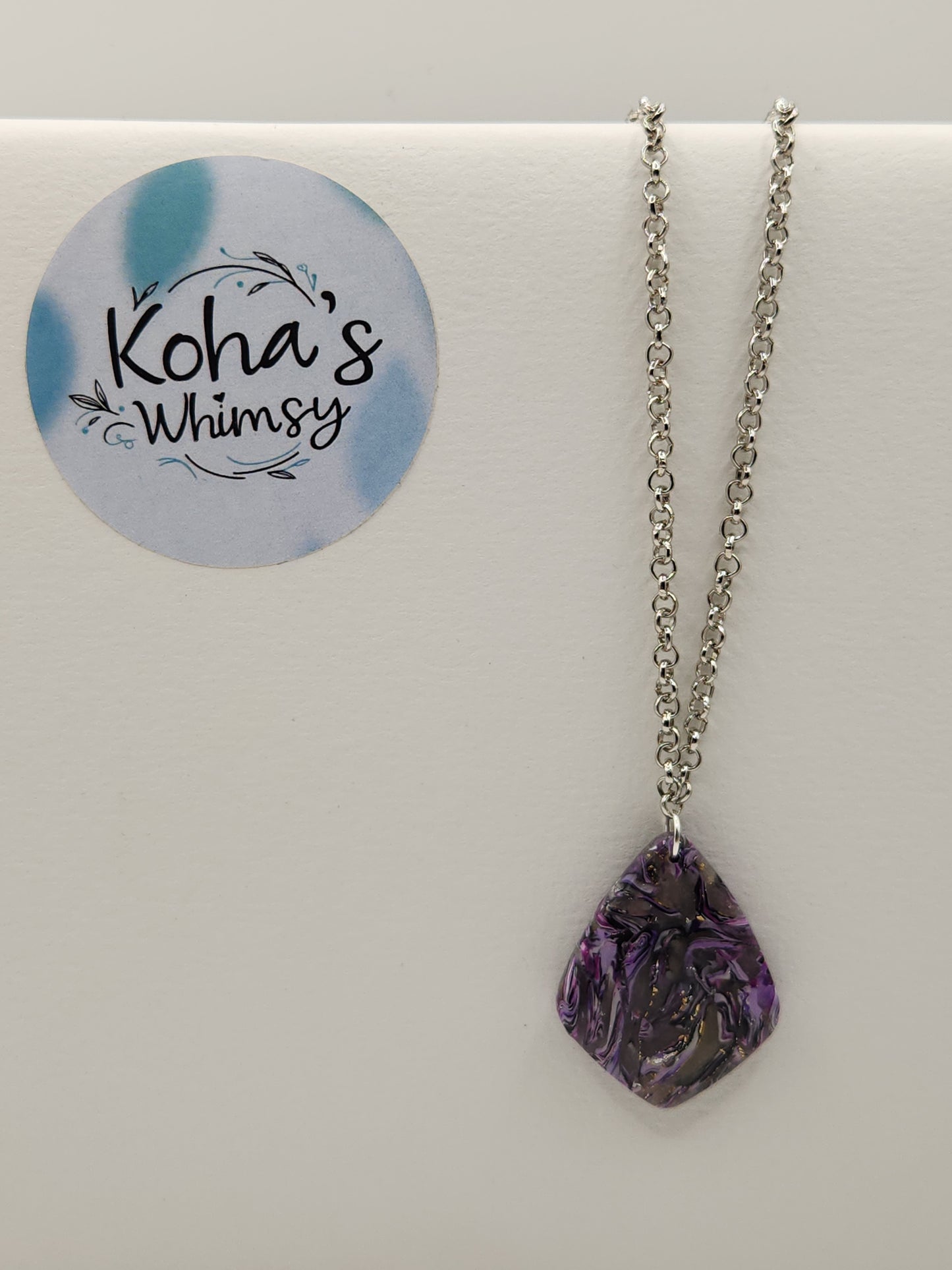 Indigo Shimmer Jewellery Set - Diamond Earrings & Large Diamond Pendant