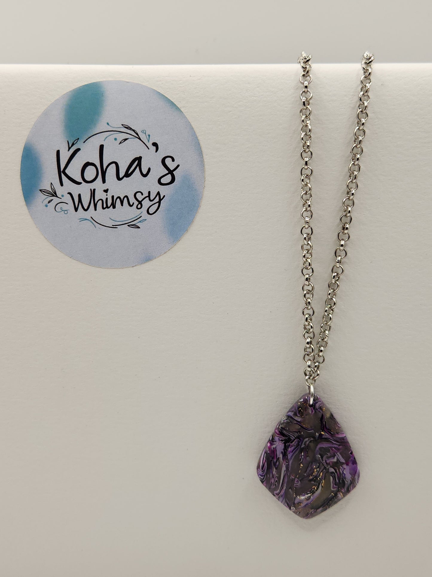 Indigo Shimmer Jewellery Set - Diamond Earrings & Large Diamond Pendant