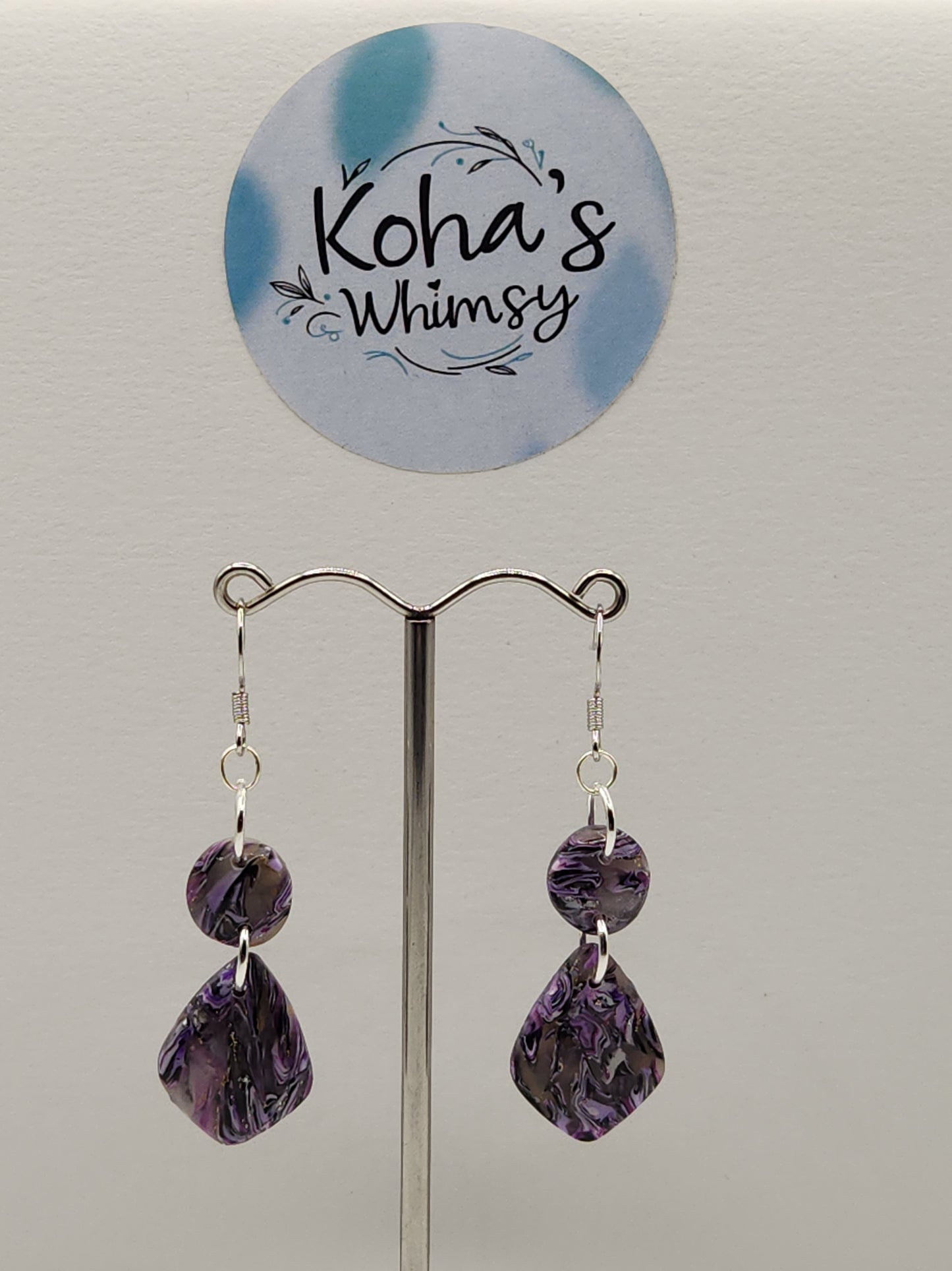 Indigo Shimmer Jewellery Set - Diamond Earrings & Large Diamond Pendant