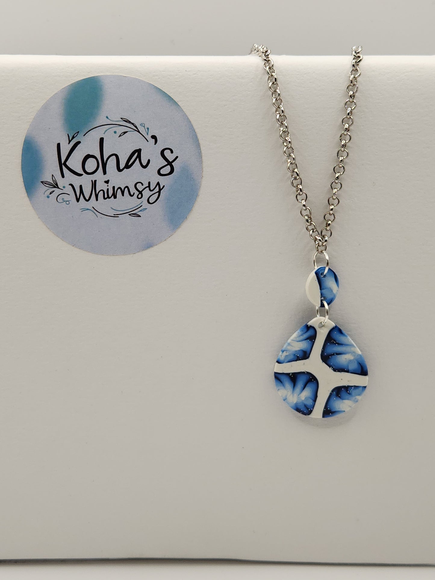 Galactic Dreams Jewellery Set - Dangle Studs & Teardrop Pendant