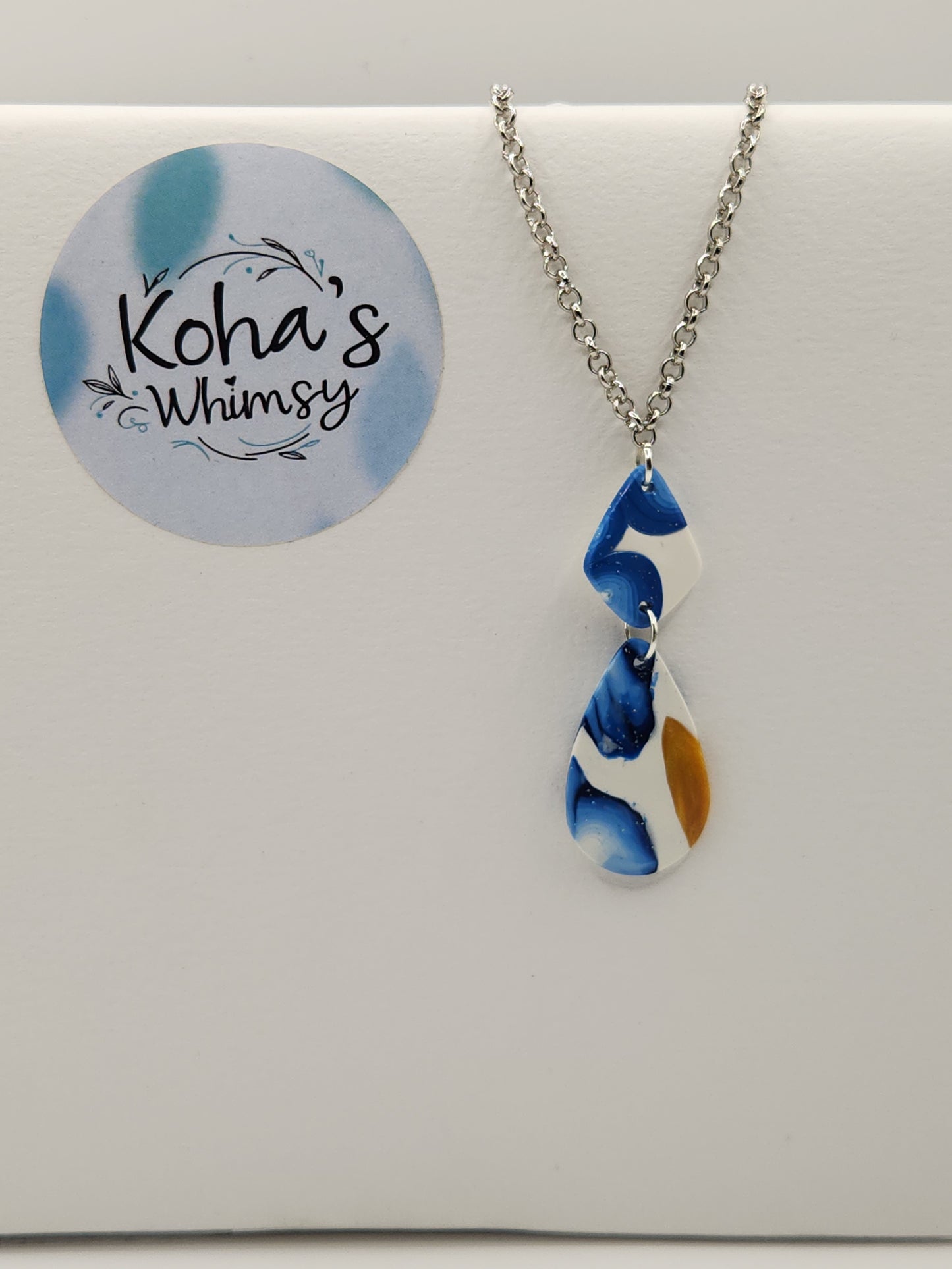 Galactic Dreams Jewellery Set - Wire-Wrapped Beads & Elongated Pendant