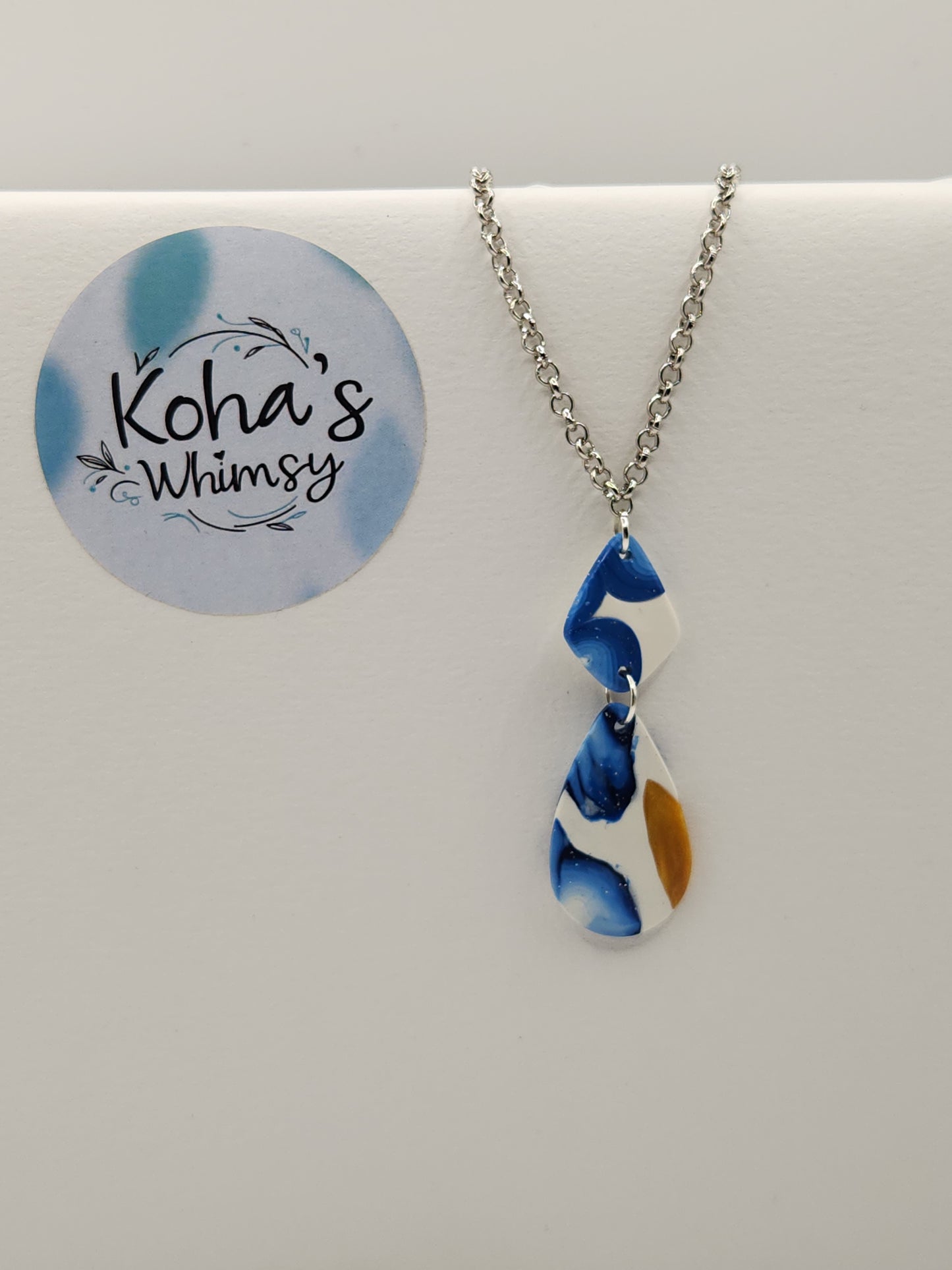 Galactic Dreams Jewellery Set - Wire-Wrapped Beads & Elongated Pendant