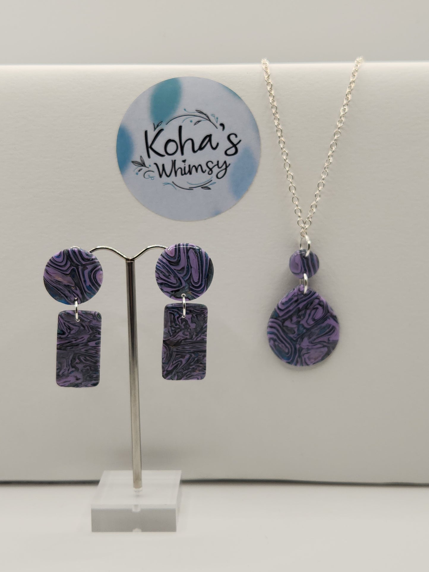 Violet Shimmer Jewellery Set