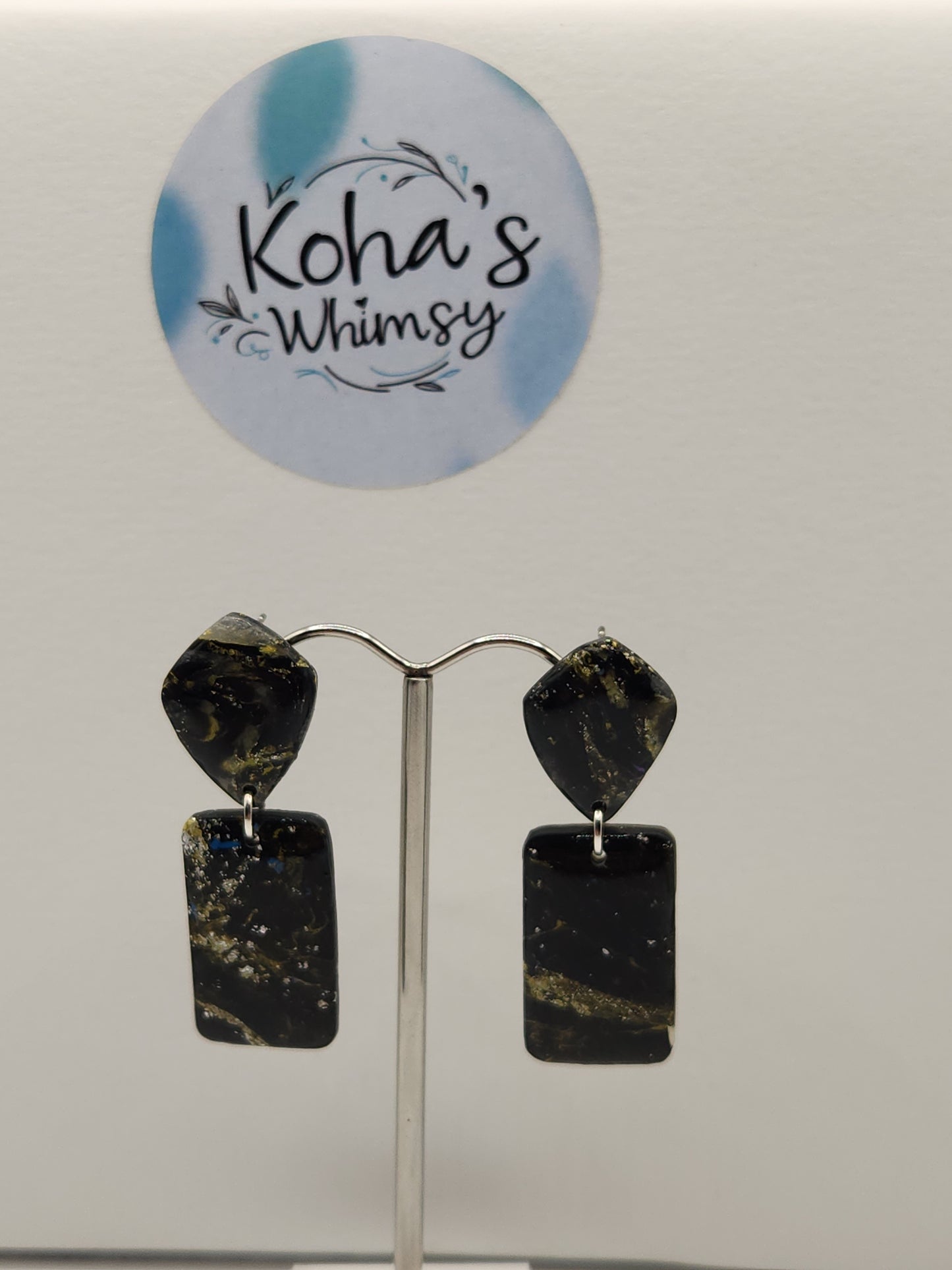 Black & Gold Howlite Jewellery Set