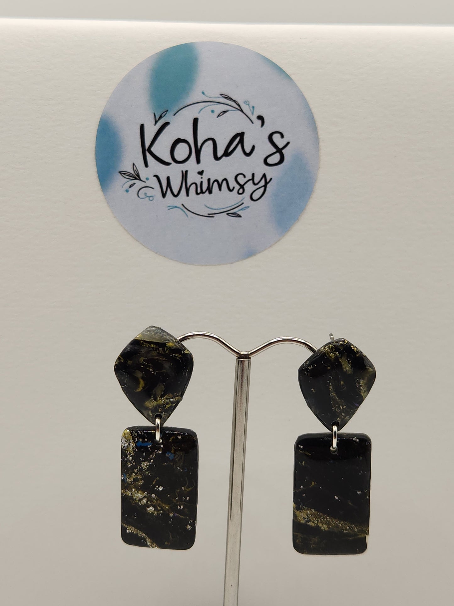 Black & Gold Howlite Jewellery Set