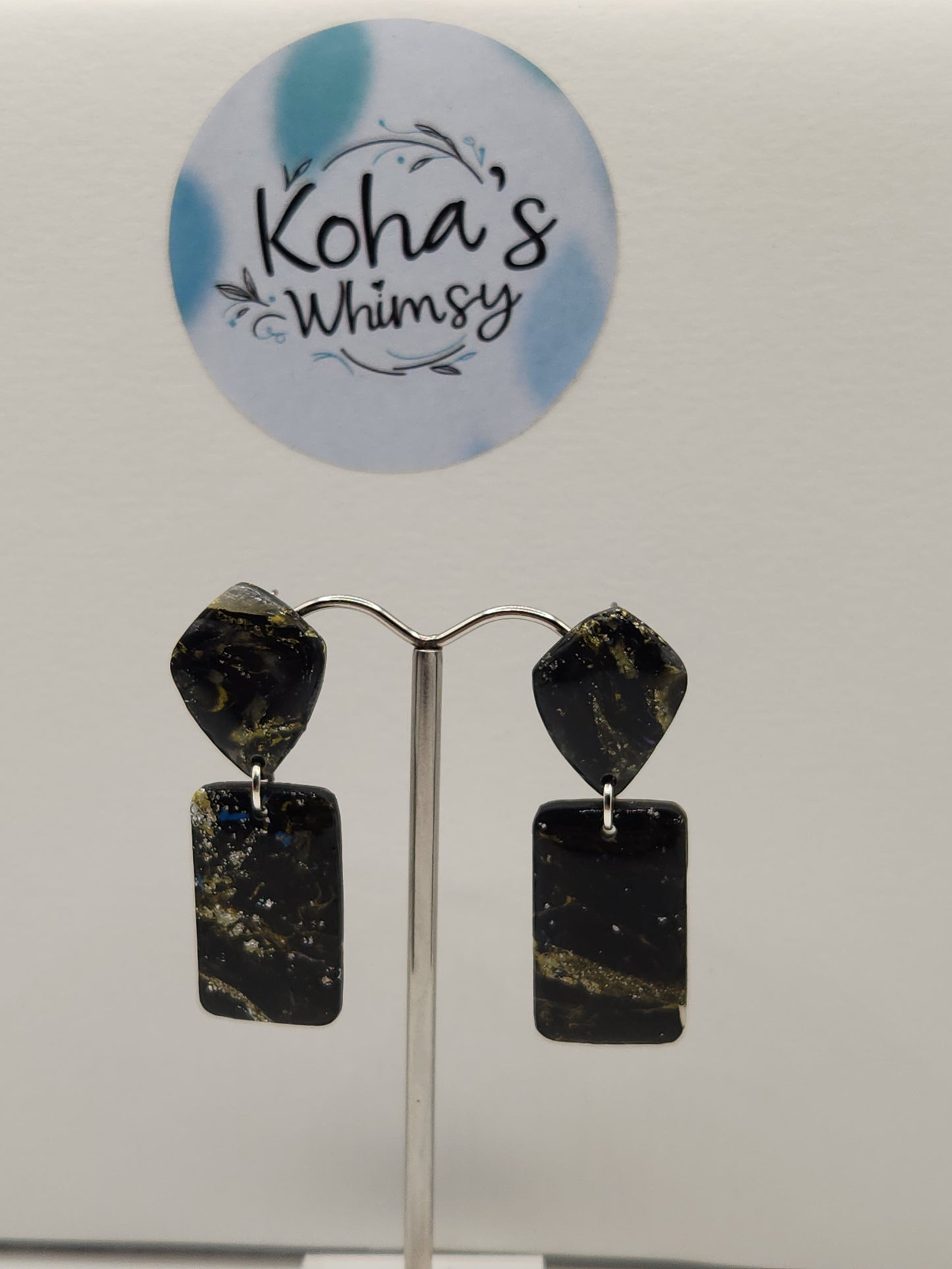 Black & Gold Howlite Jewellery Set