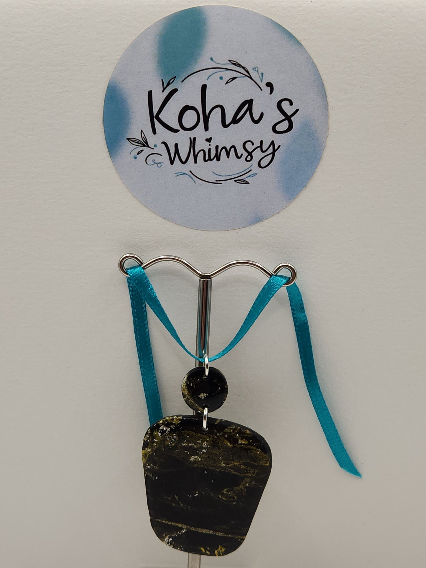 Black & Gold Howlite Pendant