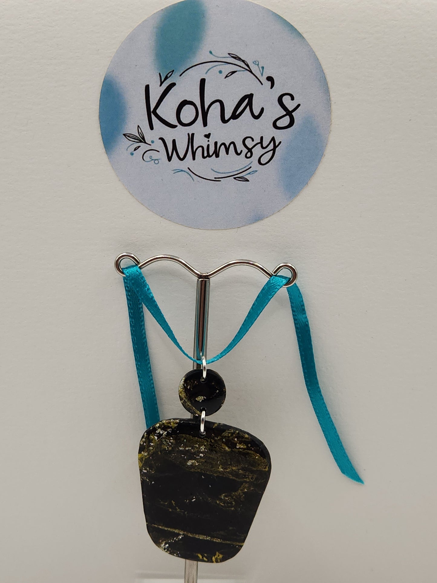 Black & Gold Howlite Pendant