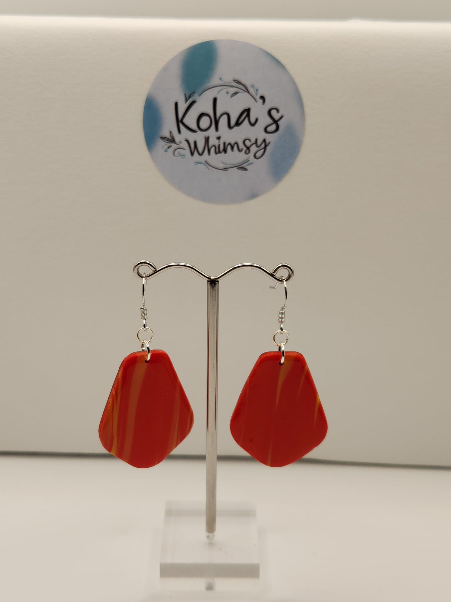 Ruby Sunrise Large Drop Dangle Earrings