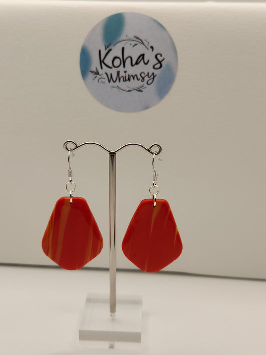 Ruby Sunrise Large Drop Dangle Earrings
