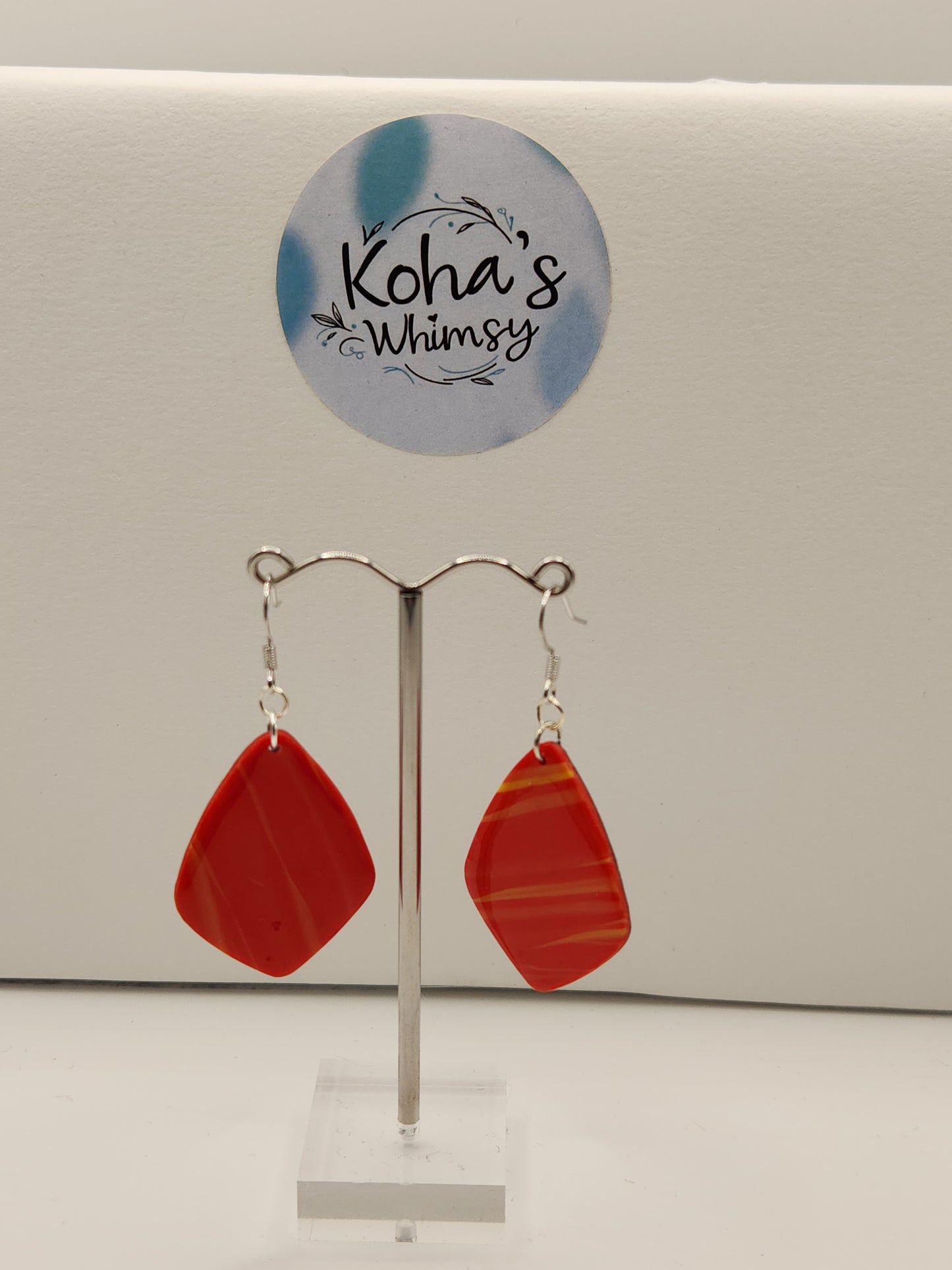 Ruby Sunrise Large Drop Diamond Dangle Earrings