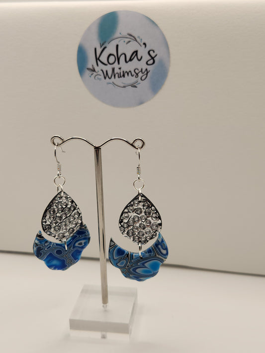Shore Pool Large Cascading Petal Dangle Earrings