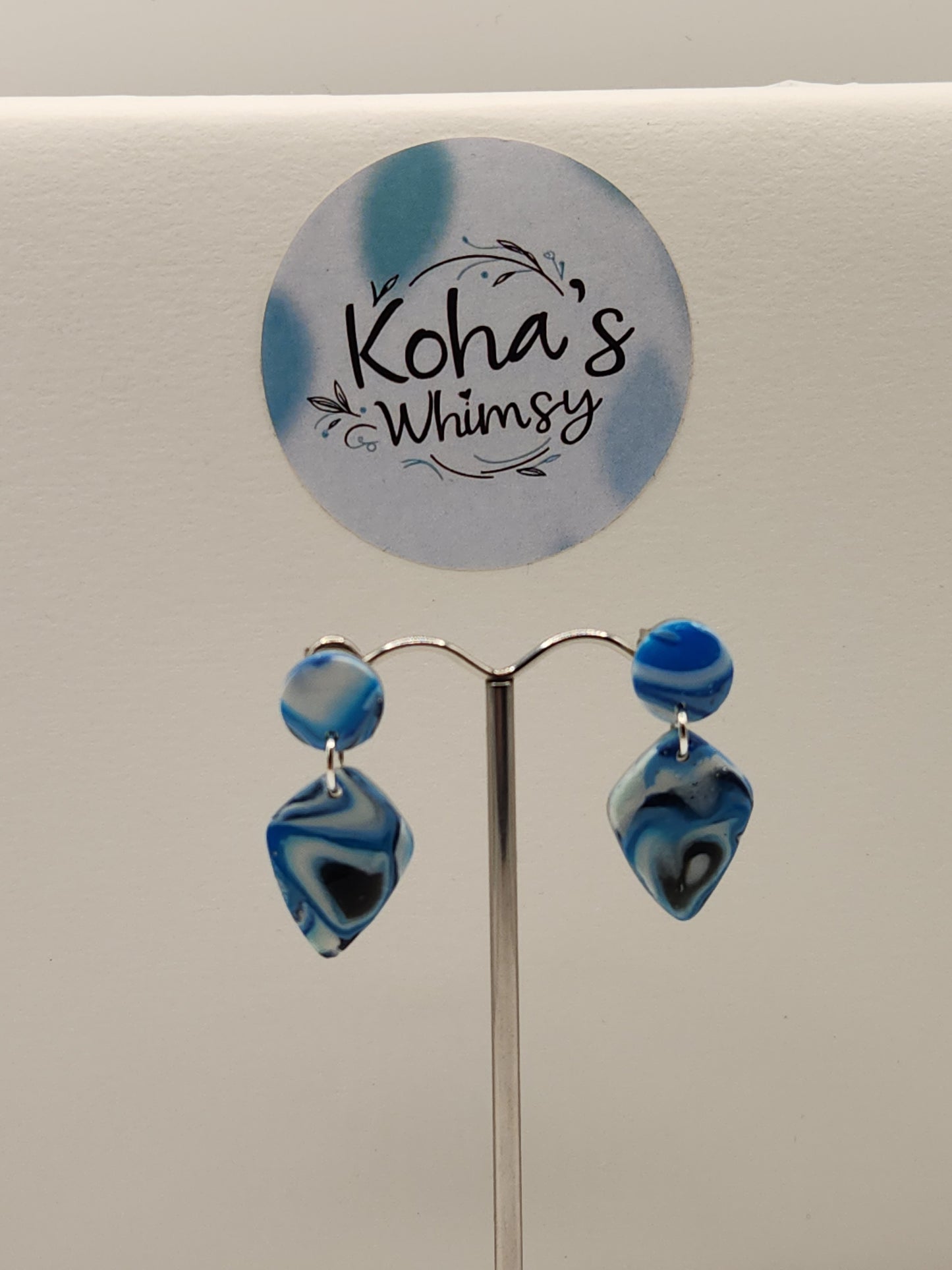 Shore Pool Small Drop Diamond Stud Earrings