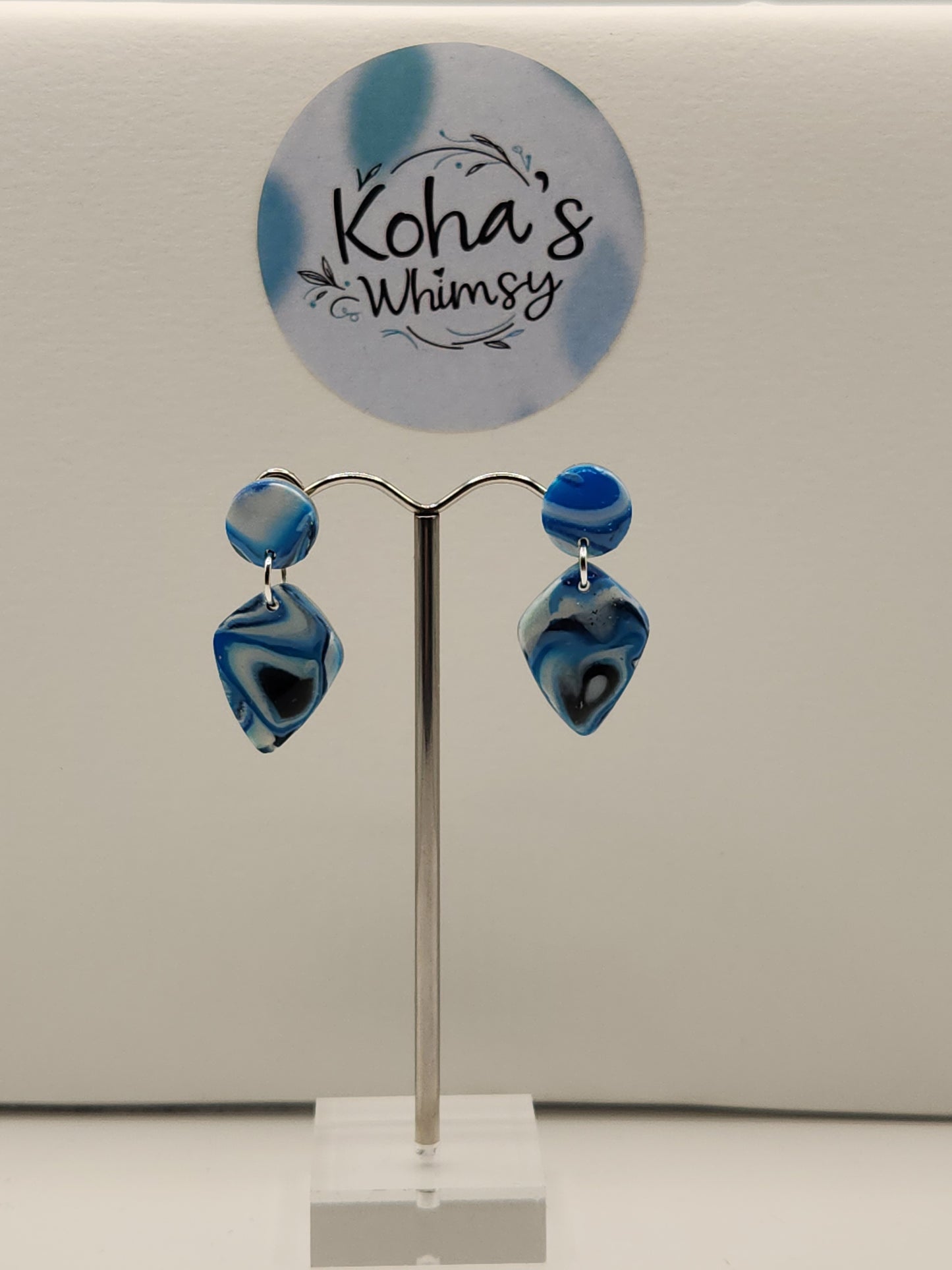 Shore Pool Small Drop Diamond Stud Earrings