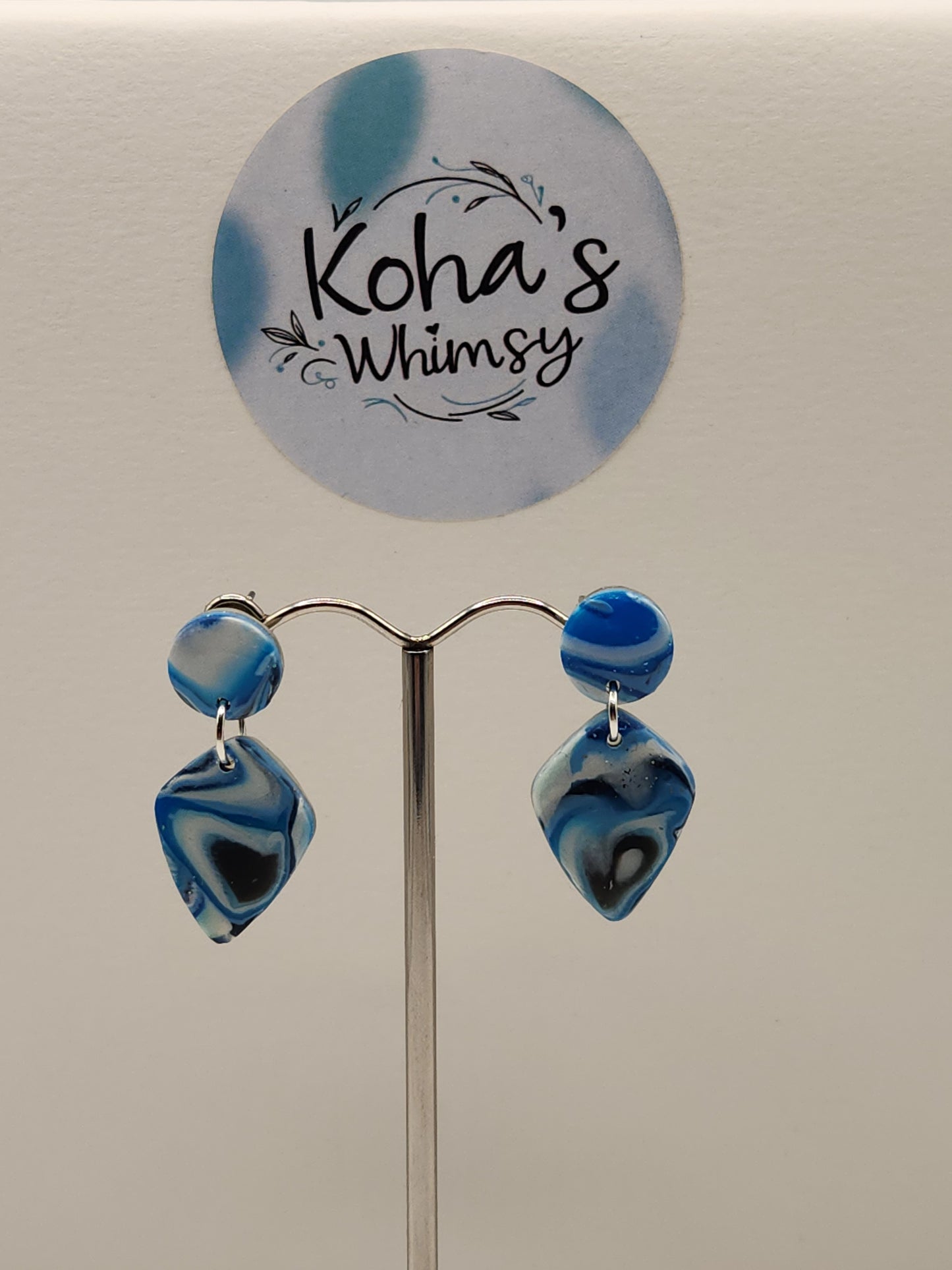 Shore Pool Small Drop Diamond Stud Earrings