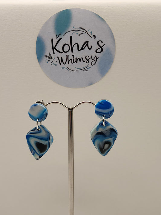 Shore Pool Small Drop Diamond Stud Earrings