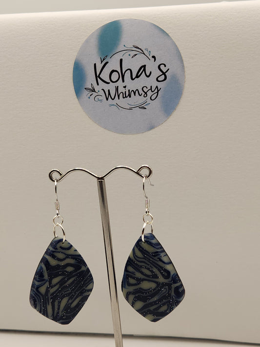 Starlight Shimmer Large Drop Diamond Dangle Earrings