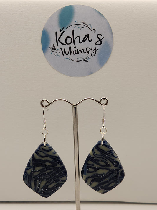 Starlight Shimmer Large Drop Diamond Dangle Earrings