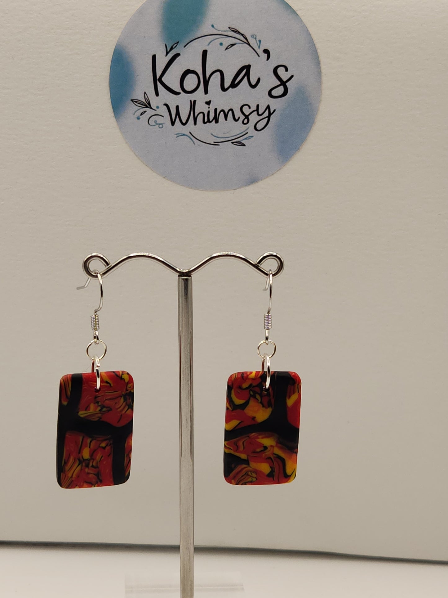 Dreamtime Small Rectangle Dangle Earrings