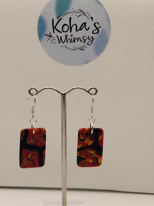 Dreamtime Small Rectangle Dangle Earrings