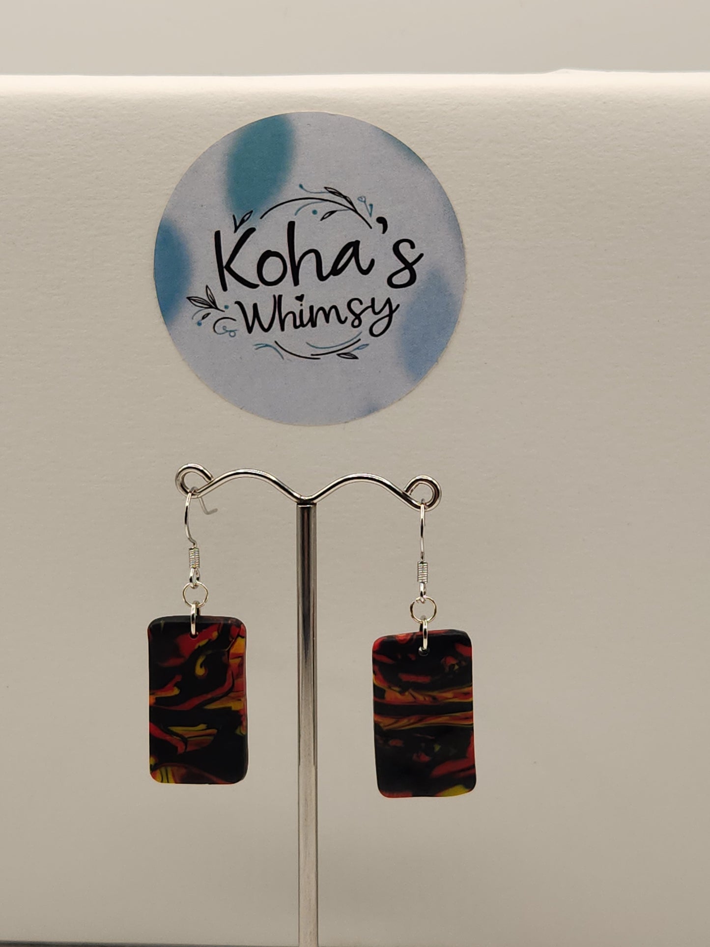 Dreamtime Jewellery Set - Rectangle Earrings & Circle Pendant