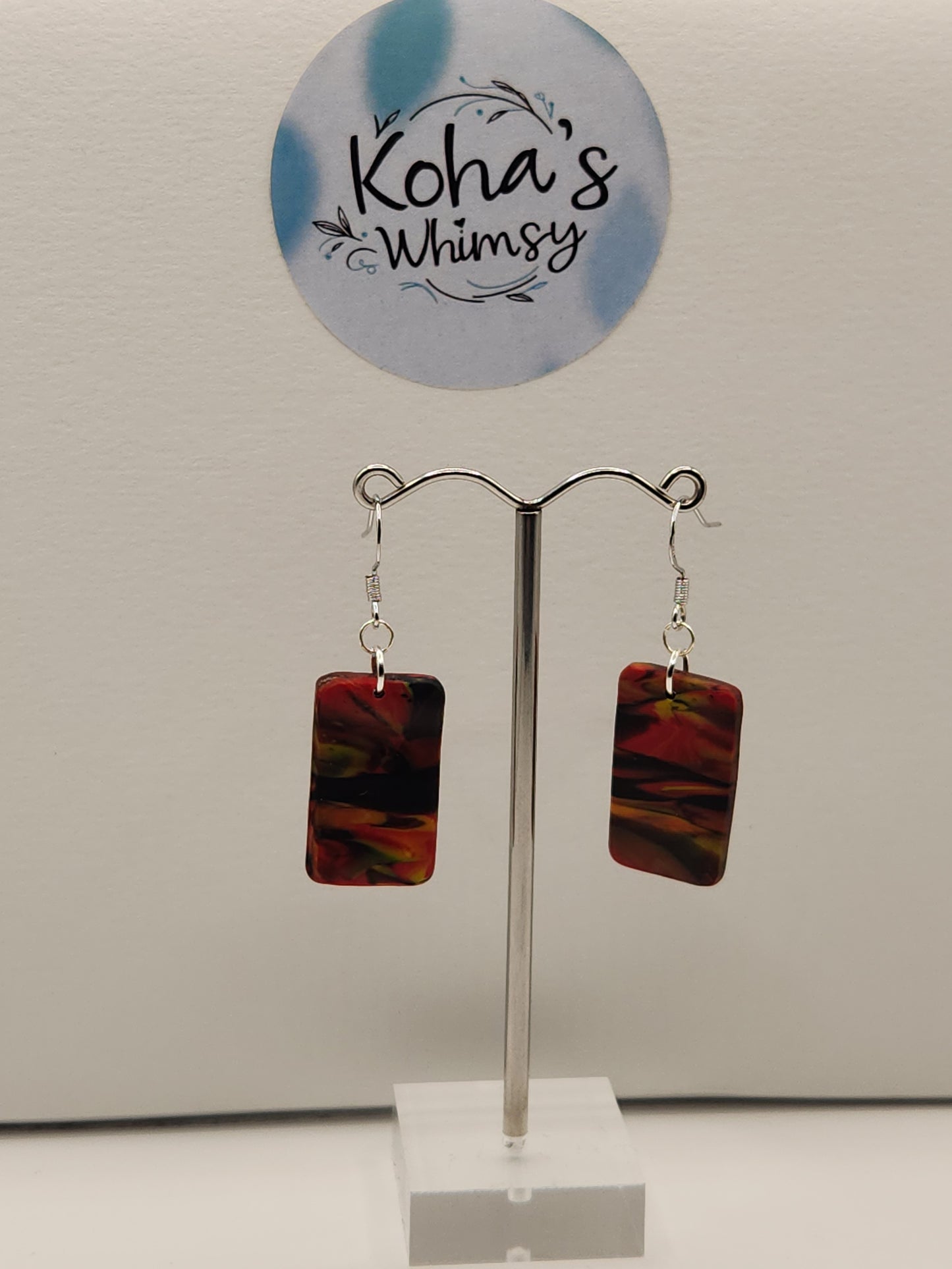 Dreamtime Jewellery Set - Rectangle Earrings & Drop Pendant