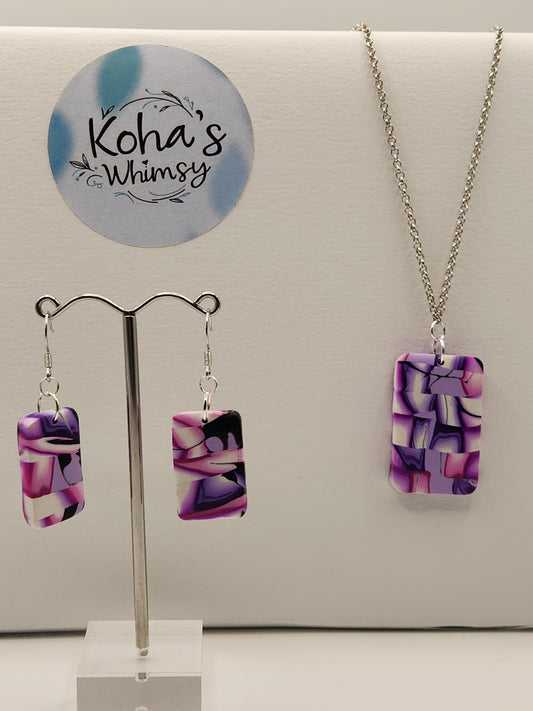 Violet Kaleidoscope Jewellery Set