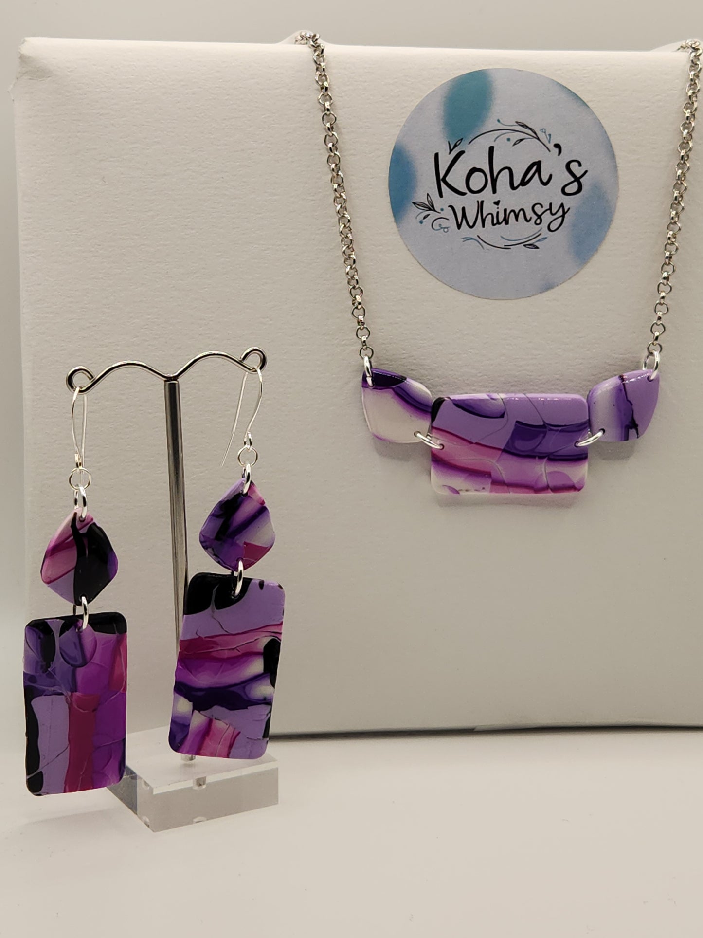 Violet Kaleidoscope Jewellery Set