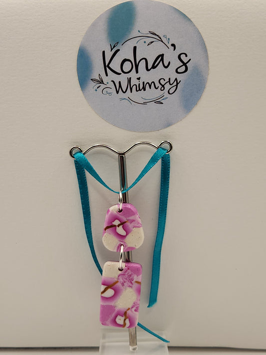 Pink Cherry Gold Pendant