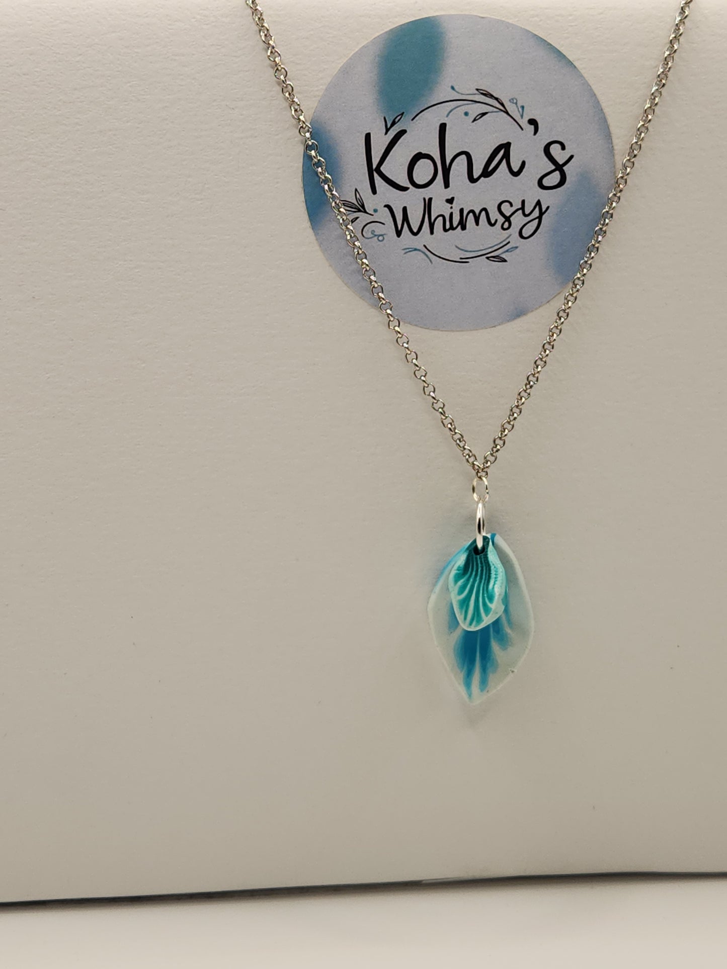 Teal Leaves Jewellery Set