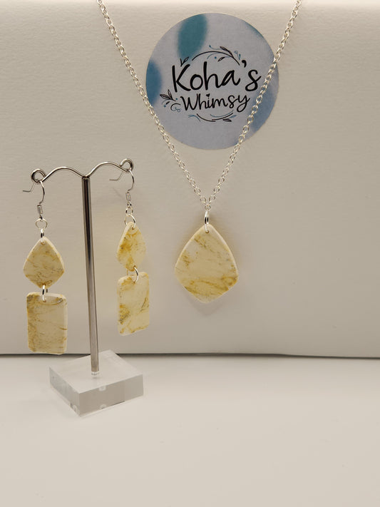 Lemon Howlite Jewellery Set